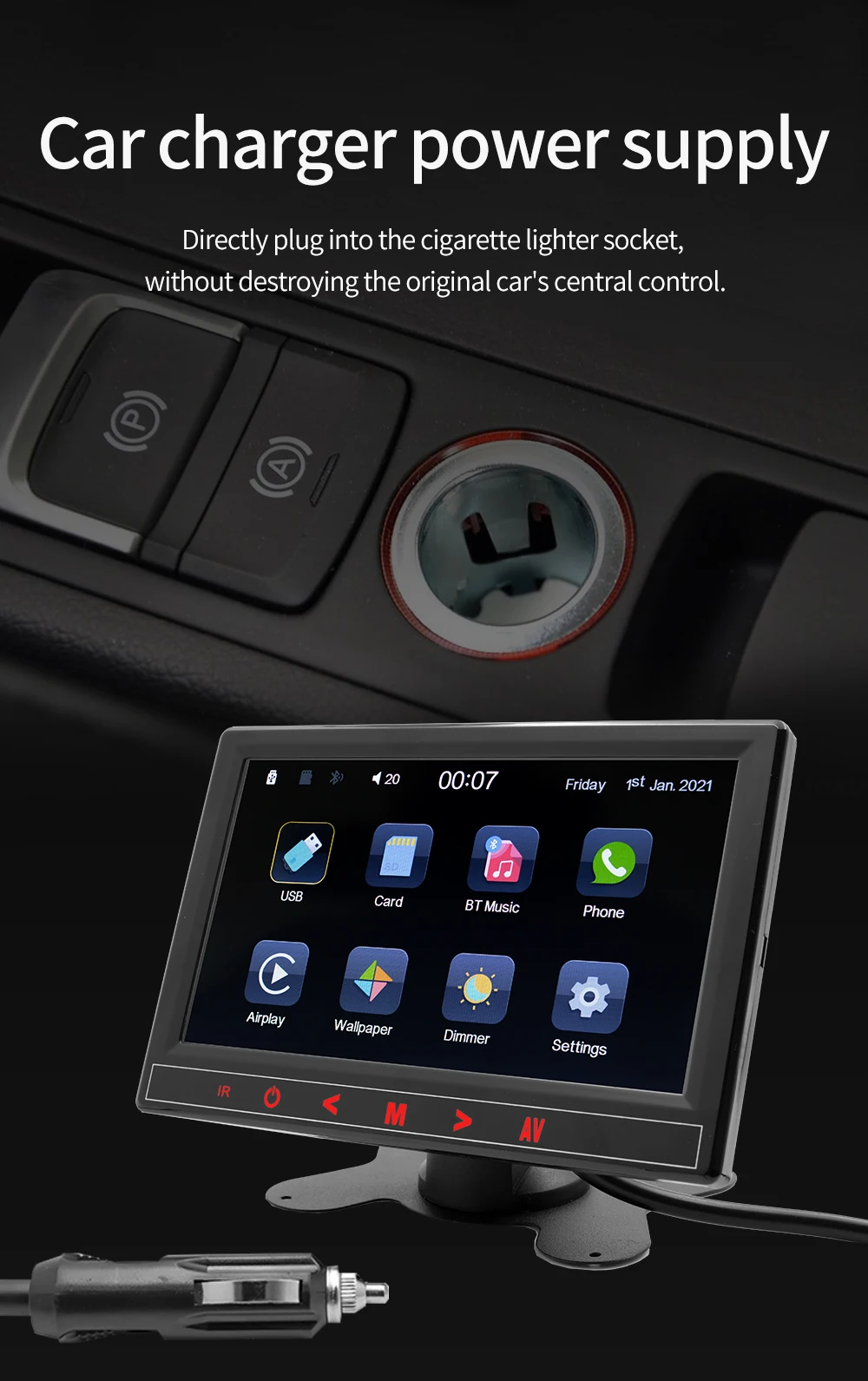 Портативный автомобильный монитор ESSGOO 7-дюймовый экран система Wince Bluetooth mp5-плееры