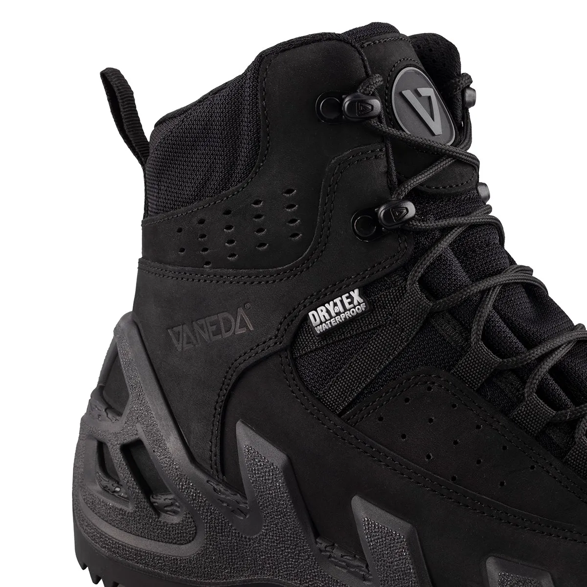 Vaneda 1192 Pro Black Tactical Boots Waterproof Breathable Nubuck Outdoor Men Women Hiking Shoes Hunting Drytex Light weight