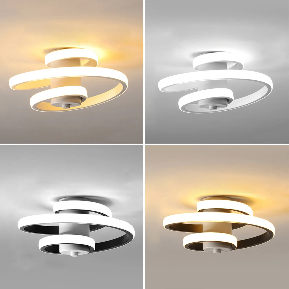 

Modern LED Spiral Ceiling Light Plafondlamp Ceiling Lamp Balcony Hallway Indoor Lighting Fixture for Living Room Bedroom Decor