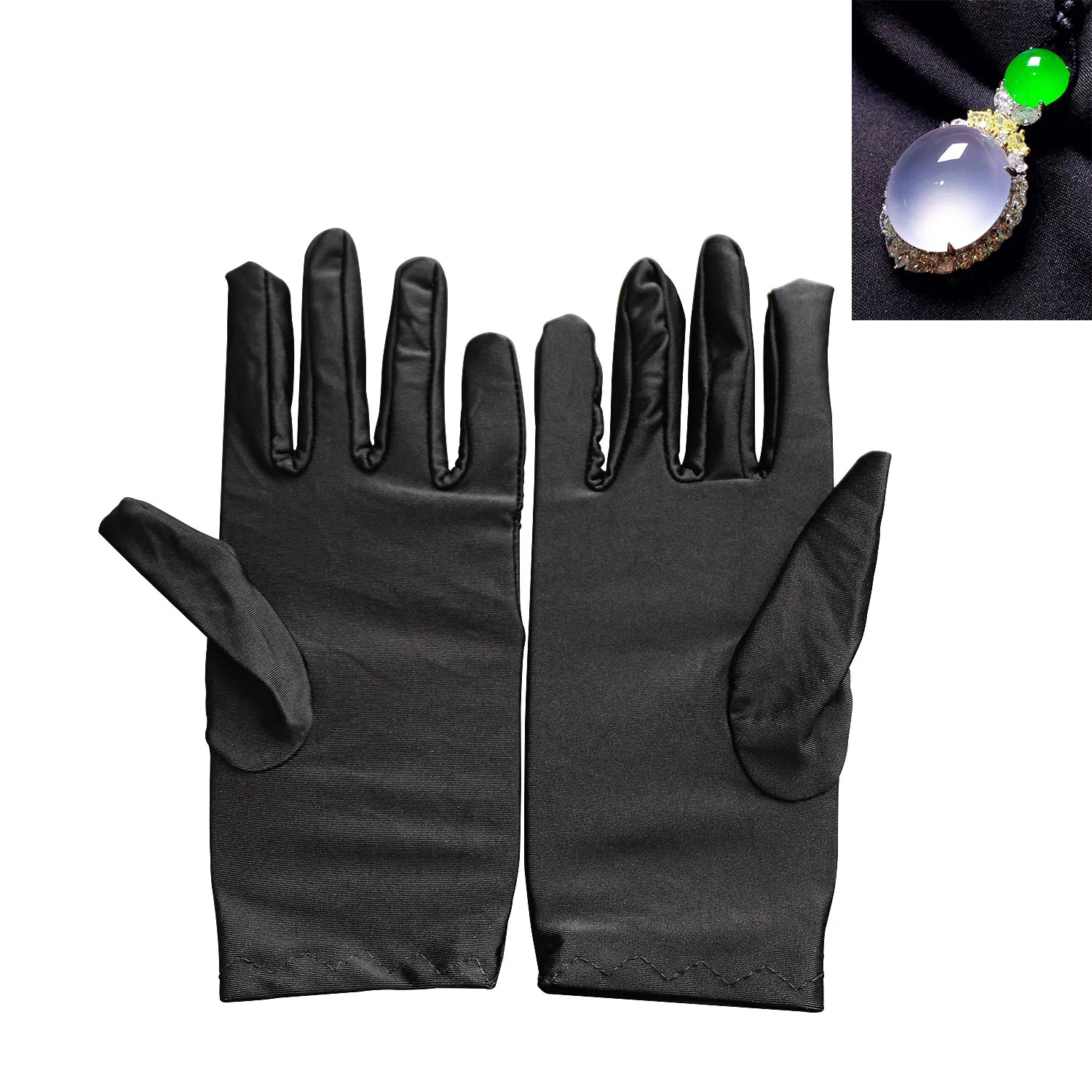 Белые мягкие хлопчатобумажные перчатки церемониальные утолщенные с эластичной