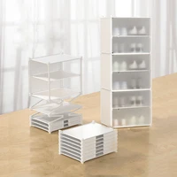 foldable shoes box dustproof plastic shoe box stackable cabinet storage box shoes organizers shoe rack cabinets cupboards