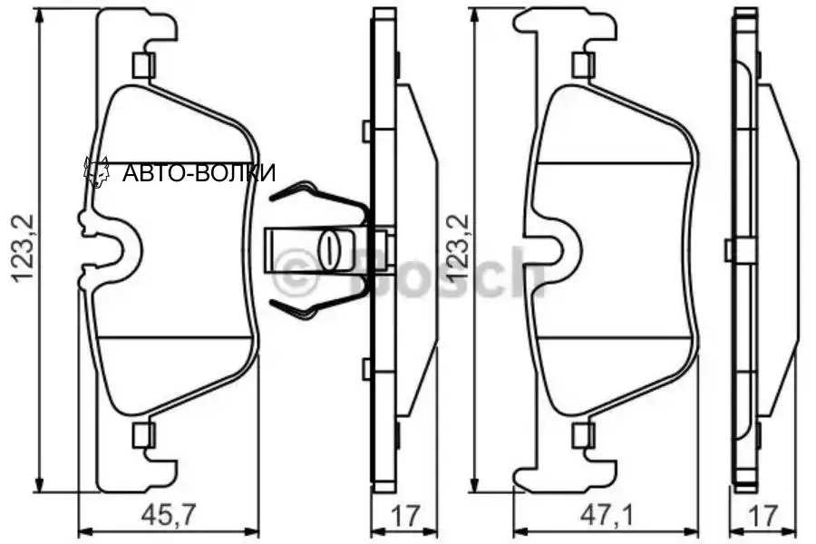 BOSCH 0986495289 Колодки тормозные дисковые задние Premium 2