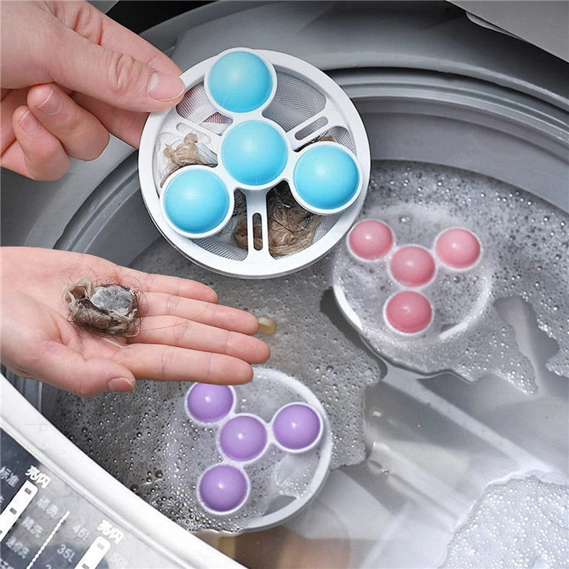 

Washing Machine Hair Filter Floating Pet Fur Lint Hair Removal Catcher Reusable Mesh Dirty Collection Pouch Cleaning Mesh Bags