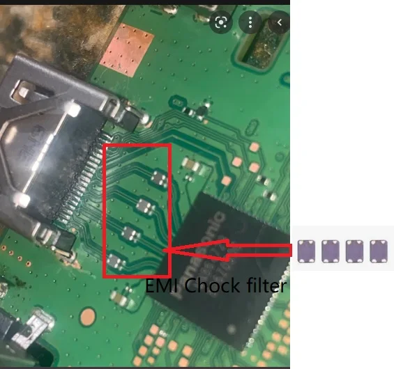 20 шт. для PS4 Pro Slim Close-HDMI порт катушки предохранителя CHOCKE EMI фильтр Замена рядом с