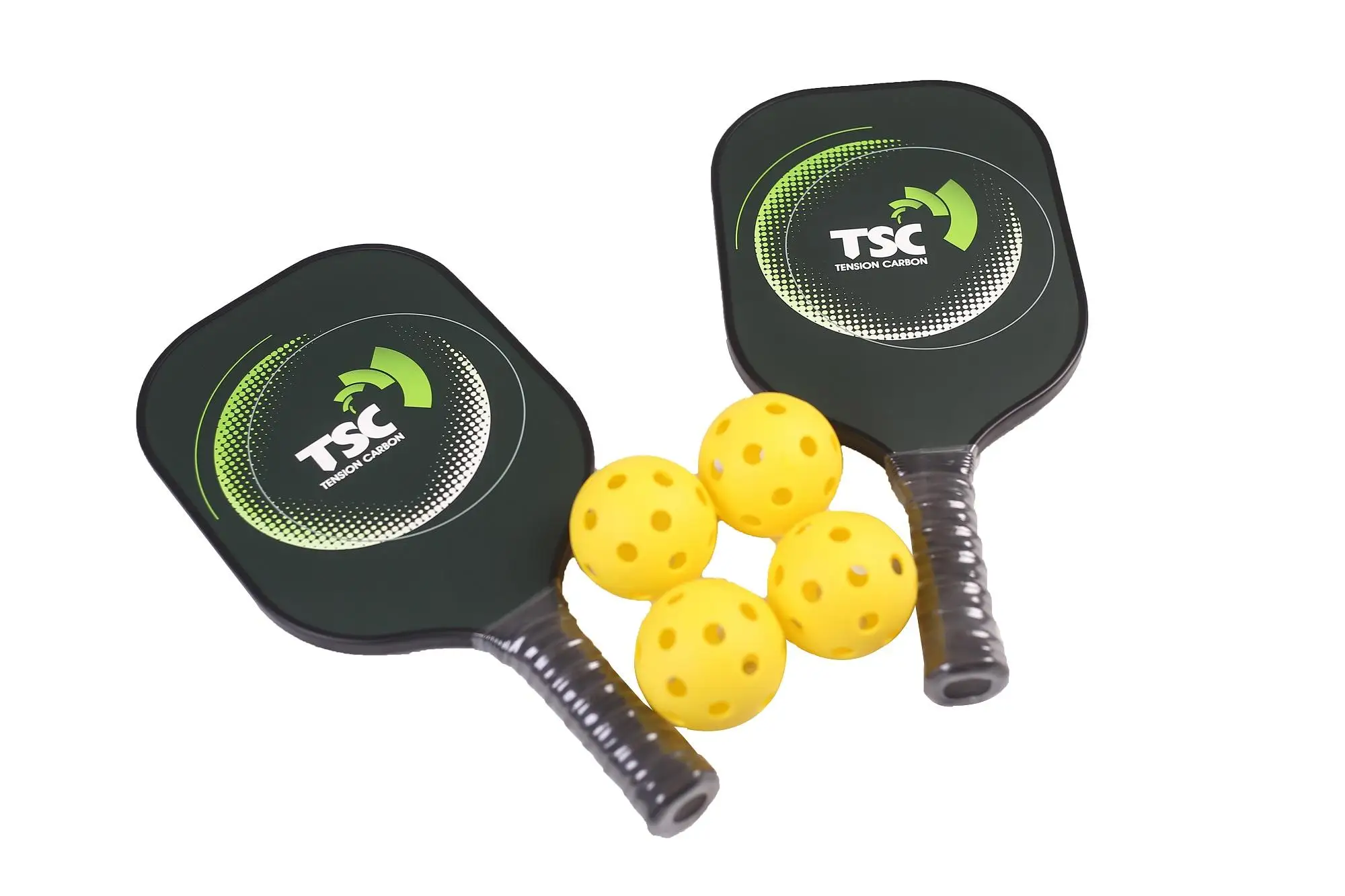 Pickleball Paddle Set Hot Selling Black Graphite Composite 2Pcs And 4Pcs Balls | Cricket