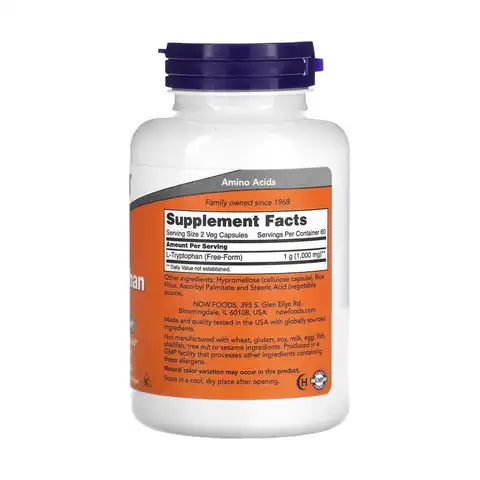 L-Tryptophan, 500 mg, 120 Veg Capsules