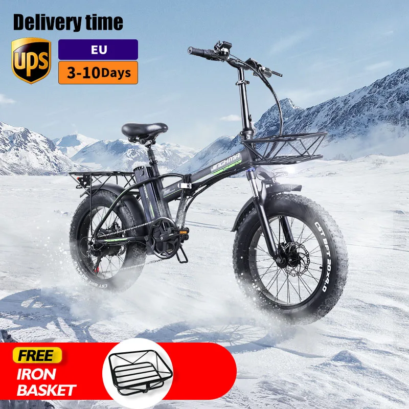 Electric Bicycle 800w 48V30ah Lithium Battery Folding Ebike 4.0 fat tire Electric Bike for adults 20 inches Foldable fatbike