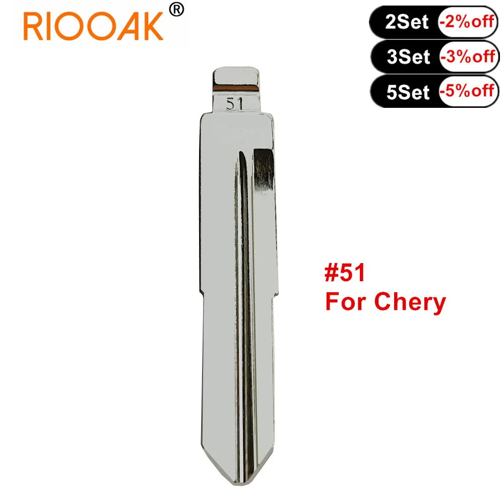 

10 Упаковок Металлических Складных Ключей С Необработанными Краями KD VVDI # 51 Лезвие Автомобильного Ключа Для Chery A5 A3 T...