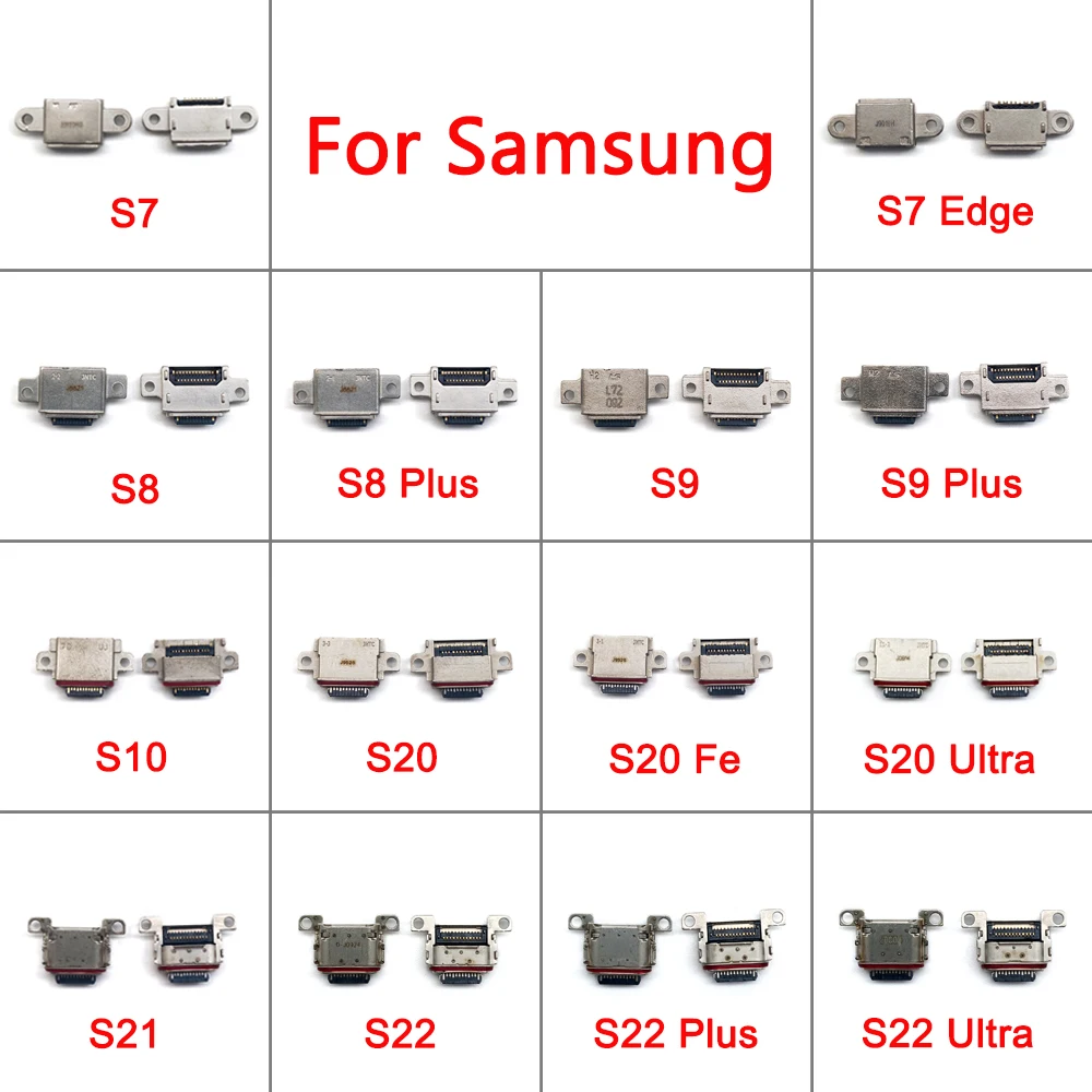 10 Pcs USB Port Dock Connector For Samsung S22 S21 Plus S20 Ultra S10 S8 S9 S7 Edge Charging Charger Plug Parts