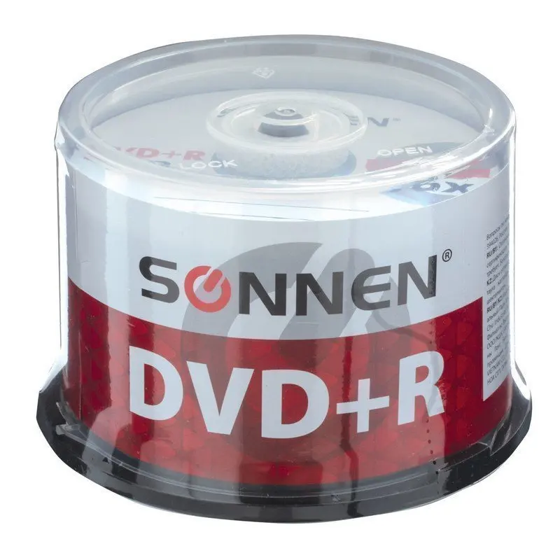 Диски DVD + R (плюс) SONNEN 4,7 Gb 16x Cake Box, КОМПЛЕКТ 50 шт, 512577 Диски DVD + R (плюс) SONNEN 4,7 Gb 16x Cake Box, КОМПЛЕКТ 50 шт, 512577