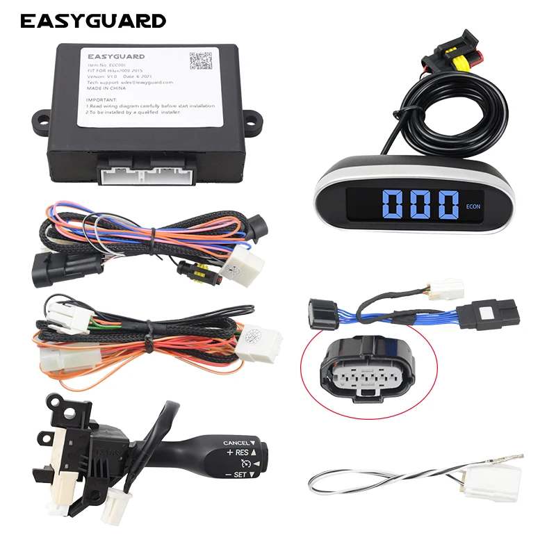 

Комплект регулятора скорости круиза EASYGUARD подходит для Toyota Hilux, Revo, Fortuner, Innova, Rush, Hiace, Land Cruiser, Prado после 2022 г.