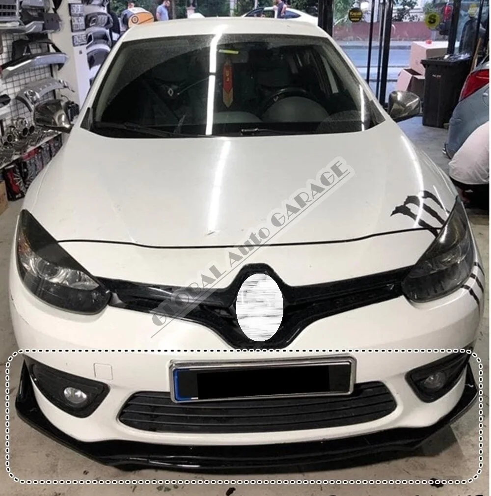For Renault Fluence Front Bumper Attachment Lip 2009-2016 Piano Glossy Black Splitter Diffuser Universal Spoiler Flaps |