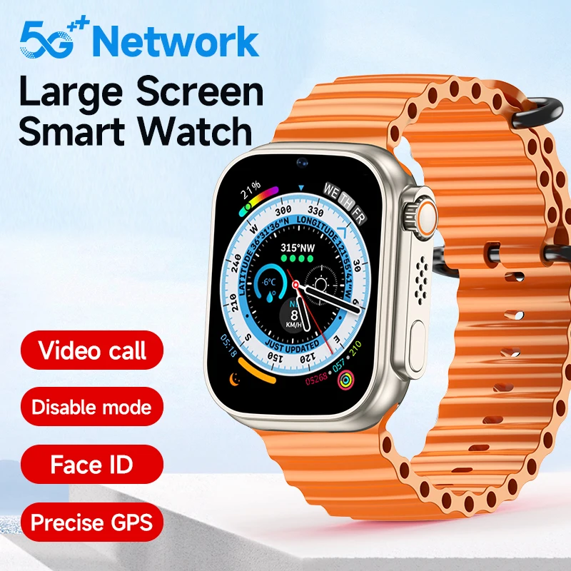 Huawei S8 Pro Smartwatch SIM Card 5G Network 8G Video Call WIFI Fitness Traker NFC GPS Face ID Sport Men Women Watch for Xiaomi images - 6