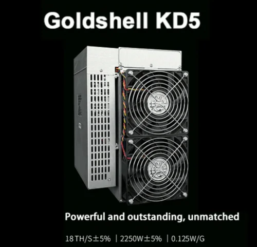 

Goldshell KD5 18TH/s Kadena KDA ASIC Miner w/PSU