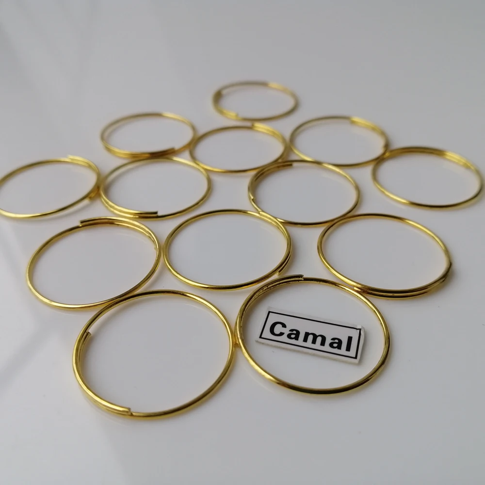 

Camal 100pcs Gold 20mm/0.78inch Ring Connectors for Octagonal Beads Crystal Pendent Prisms Hanging Connecting Lamp Chandelier