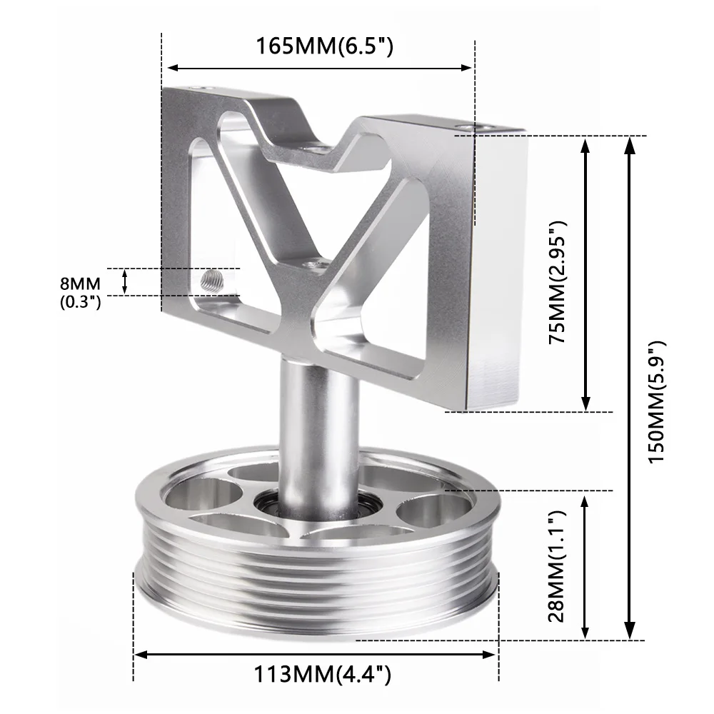 

Billet Competition Air Pump Idler Bracket w Pulley For 79-95 Ford Mustang 5.0