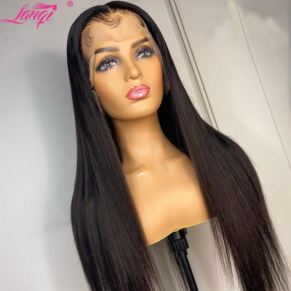 Transparent HD 13x4 Lace Frontal Human Hair Wigs 30 Inch Glueless Brazilian Bone Straight Lace Front Human Hair Wigs For Women