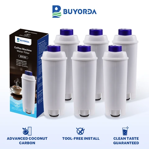 Фильтр для воды Buyorda, совместимый с DeLonghi, 6 шт.