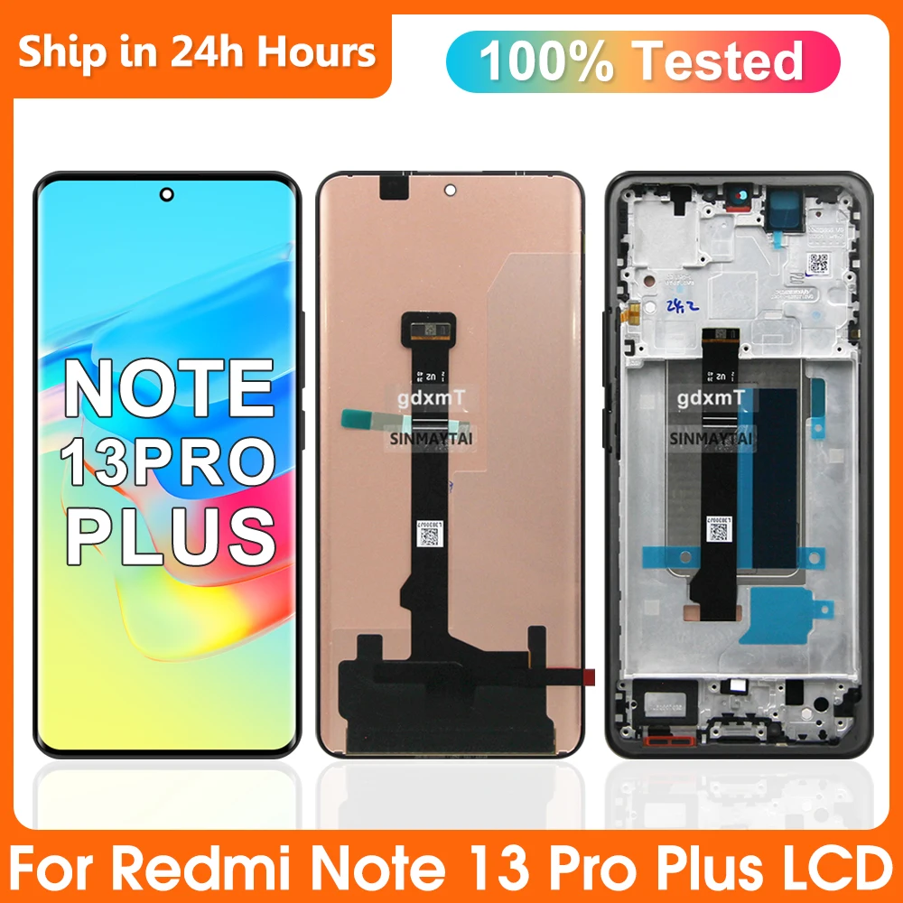 6 67-дюймовый экран Amoled для Xiaomi Redmi Note 13 Pro + 5G ЖК-дисплей дигитайзер сенсорного