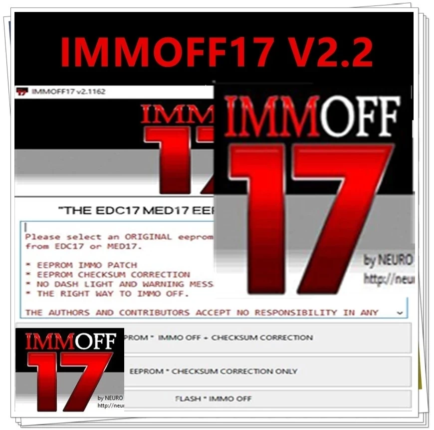 2022 новейшее Immo Off iMMOFF17 программное обеспечение EDC17 Immo Off Ecu программа нейротюнинг Immoff17 Disabler скачать и установить видео руководство
