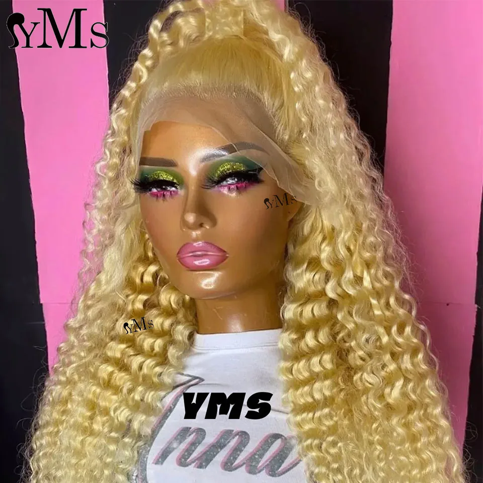 

Deep Wave 613 Blonde 13x4 Lace Front Wig For Women YMS Blonde Curly HD Transparent 5x5 Lace Closure Human Hair Wigs PrePlucked