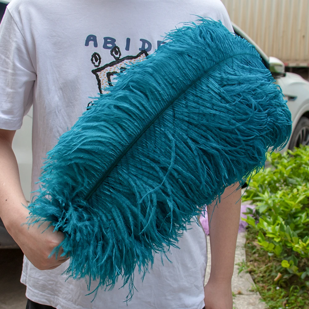 10 шт./партия, пушистые белые страусиные перья 15-60 см