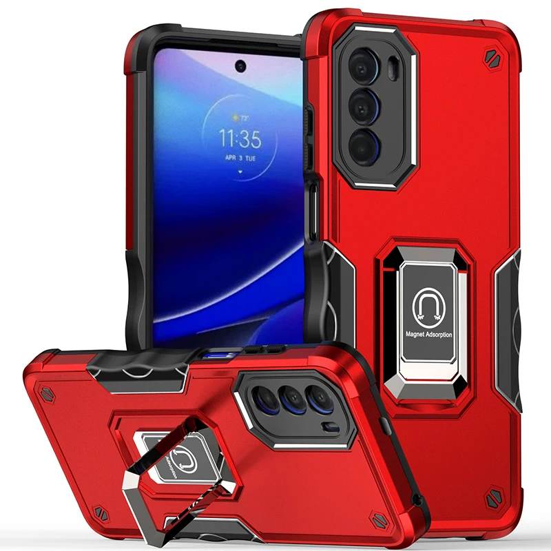 

Nice Shockproof Case For Motorola G52 X30 G41 G31 G71 G51 Edge 20 G200 Magnetic Ring Stand Motorola G60 G60S E40 E20 E30 Cover
