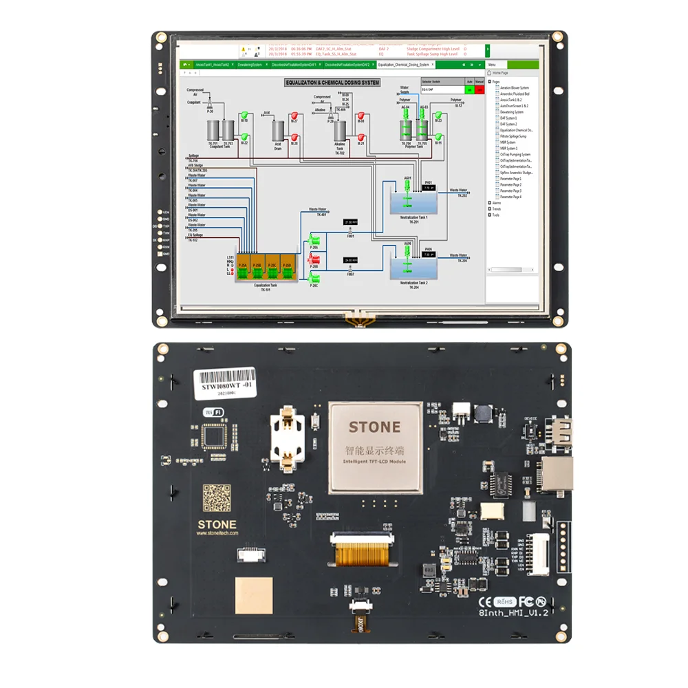 8 Inch Human Machine Interface TFT LCD Module with Touch Panel + Controller Board + Software