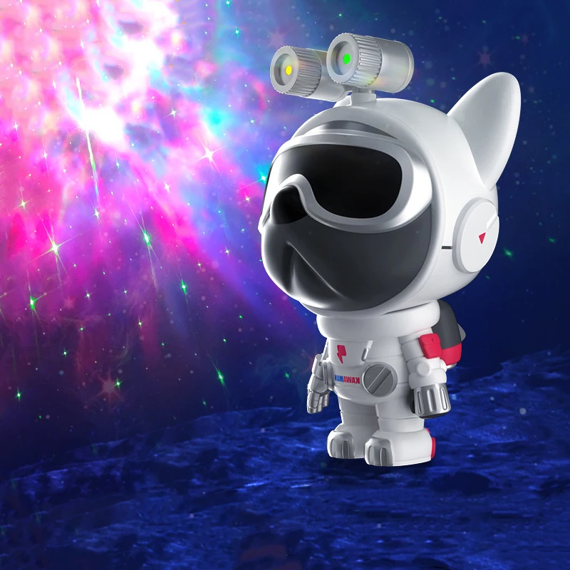 

Wireless Space Robot Dog Starlight Projector Voice Control Lamp USB Remote Control Audio