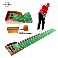 wood golf putting mat pure putt green ramp premium training aid for home office putting practice gifts golf accessories for men