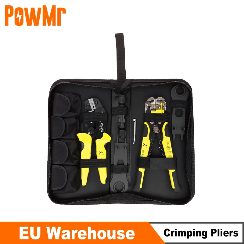 

EU warehouse PowMr Solar Panels Crimping Pliers Panel Wire Stripper Installation Special Tool Set 14-10AWG Solar Accessories
