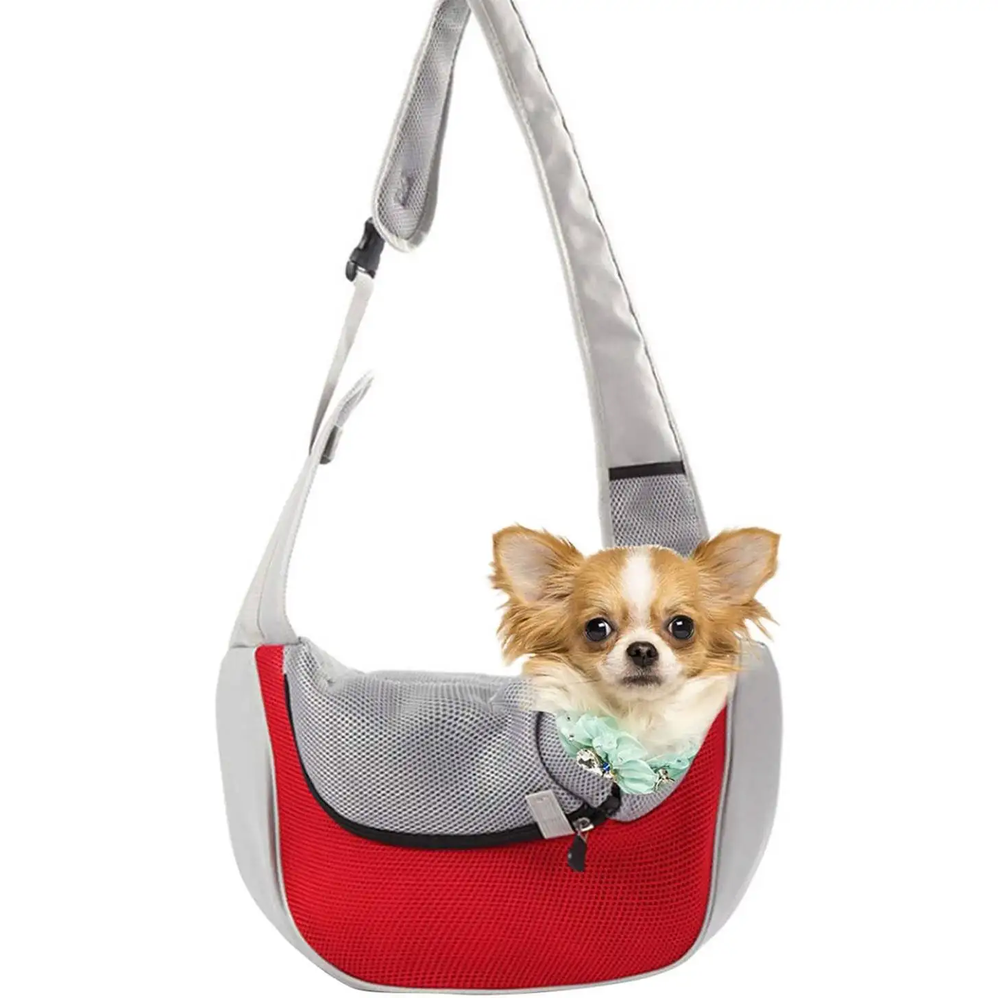 

ZOOBERS Dog Sling Carrier Bag Shoulder Bag For Cat and Dog Dog Carrier Bag For Small Dogs Up to 10lbs Pet Shoulder Chest Bag