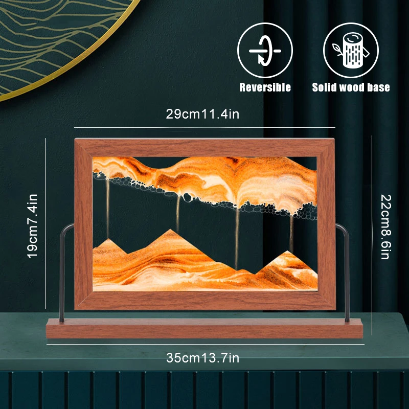 

Песочные часы 3D морской пейзаж из стекла