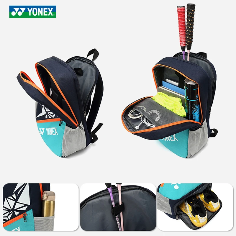 Original YONEX Multifuction Badminton Racket Bag Large Capacity Racquet Sport Equipment Backpack with Shoes Compartment BA242CR