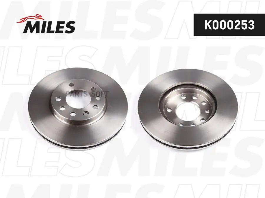 MILES K000253 Диск тормозной OPEL ASTRA G/H 98-09/MERIVA 03-/ZAFIRA 99- передний
