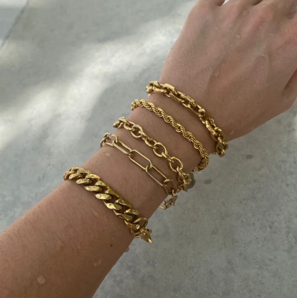 Браслет Uworld из нержавеющей стали под золото 18 карат