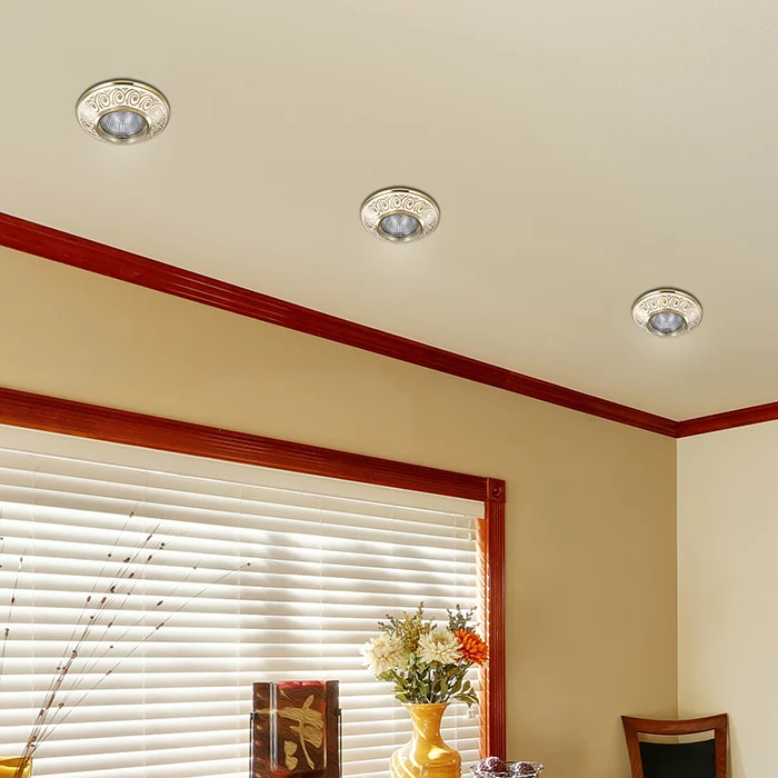 370001 spot nt15 134 white/gold recessed downlight IP20 GX5.3 50W 12V Vintage | Spotlights