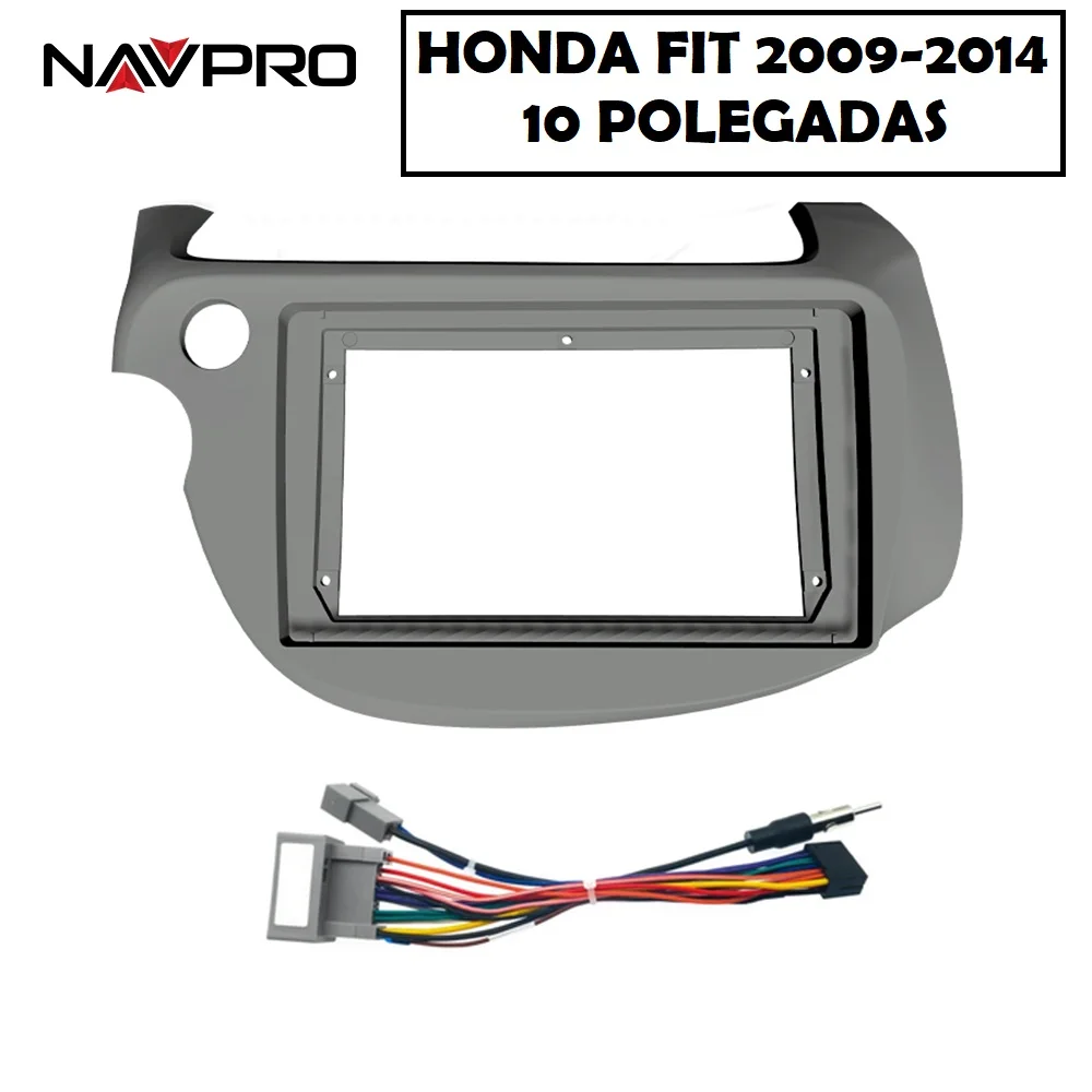 

10-дюймовая рамка/панель для HONDA FIT 2009-2014 и соединительные кабели для установки в мультимедийный центр NAVPRO CASKA