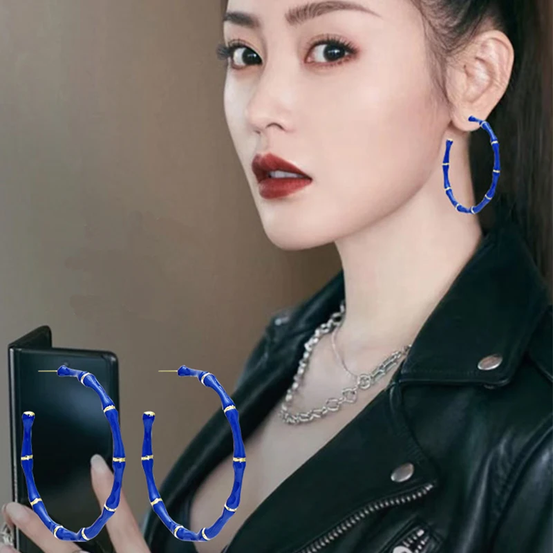 Resin Hollow Geometric Luxury Hook Earrings Metal for Women Fashion  Jewelry Party Gift