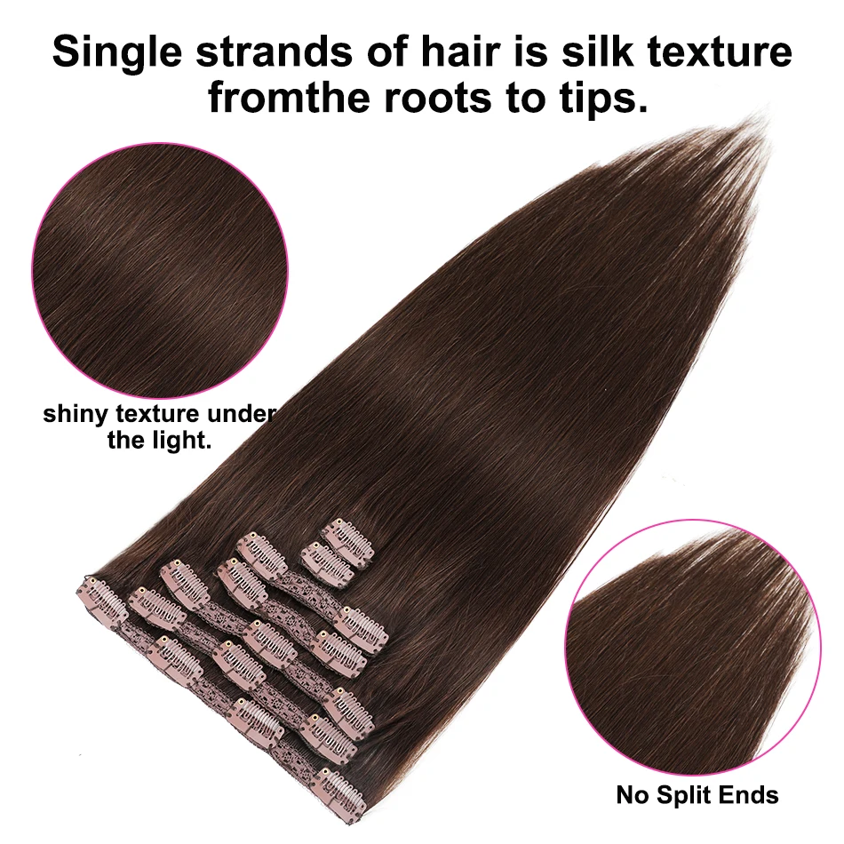 7 шт. пряди для наращивания волос 14-26 дюймов