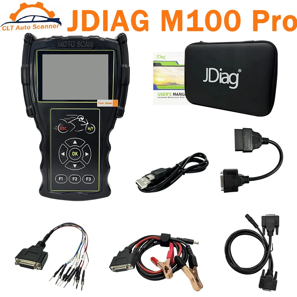 

JDiag M100 Pro Motorcycle Scanner OBD2 Fault Diagnostic Tool D87 D88 Function Motorbike Code Reader For KT-M Suzu-ki Hond-a