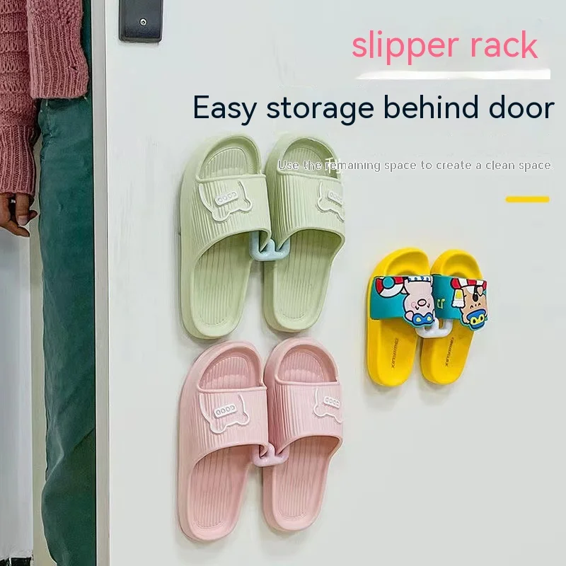 

Bathroom Slippers Shoes Perforated Wall Mounted Shoe Rack Indoor Universal Shoe Organizer Bathroom Drainage Shoe Rack Convenient