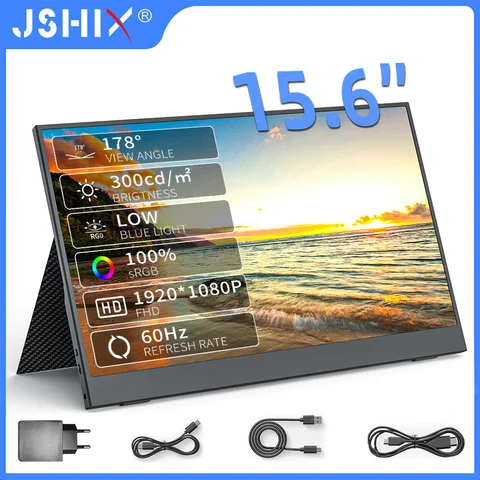 JSHIX 15.6-дюймовый портативный монитор 1080P