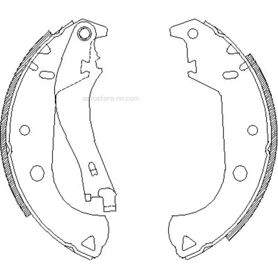 REMSA 412501 412501=412500 колодки барабанные Fiat Doblo all 01 с рычажком