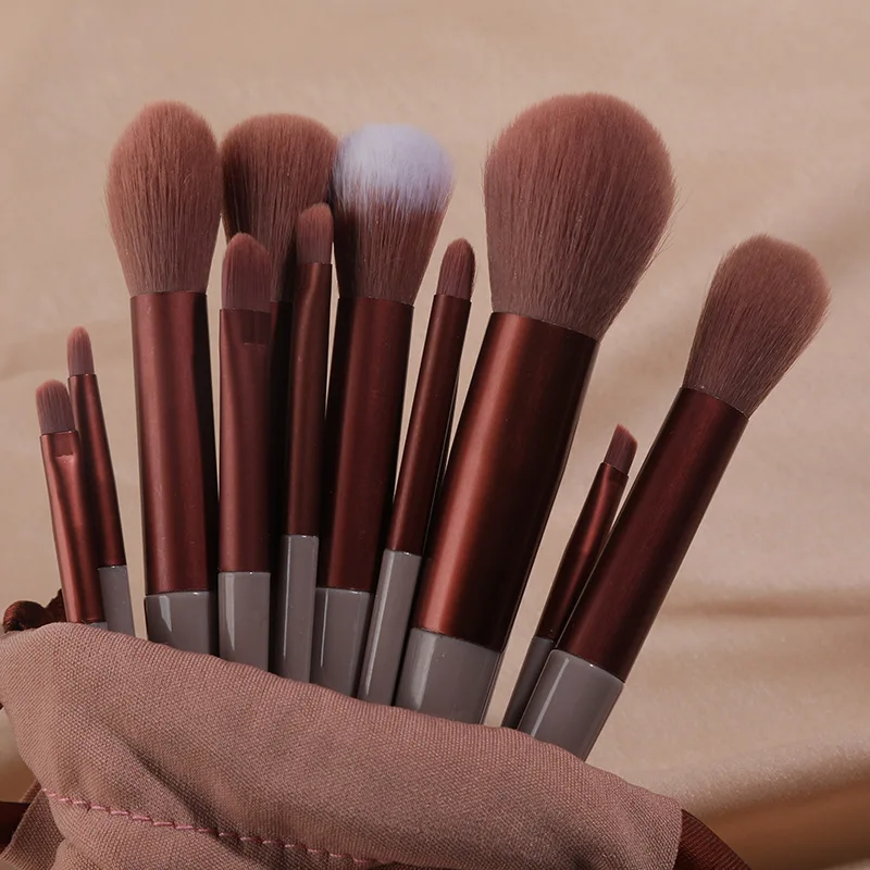 

13pcs Girl Cosmetics Tools New Soft Eyeshadow Brushes Foundation Brush Makeup Brush Set