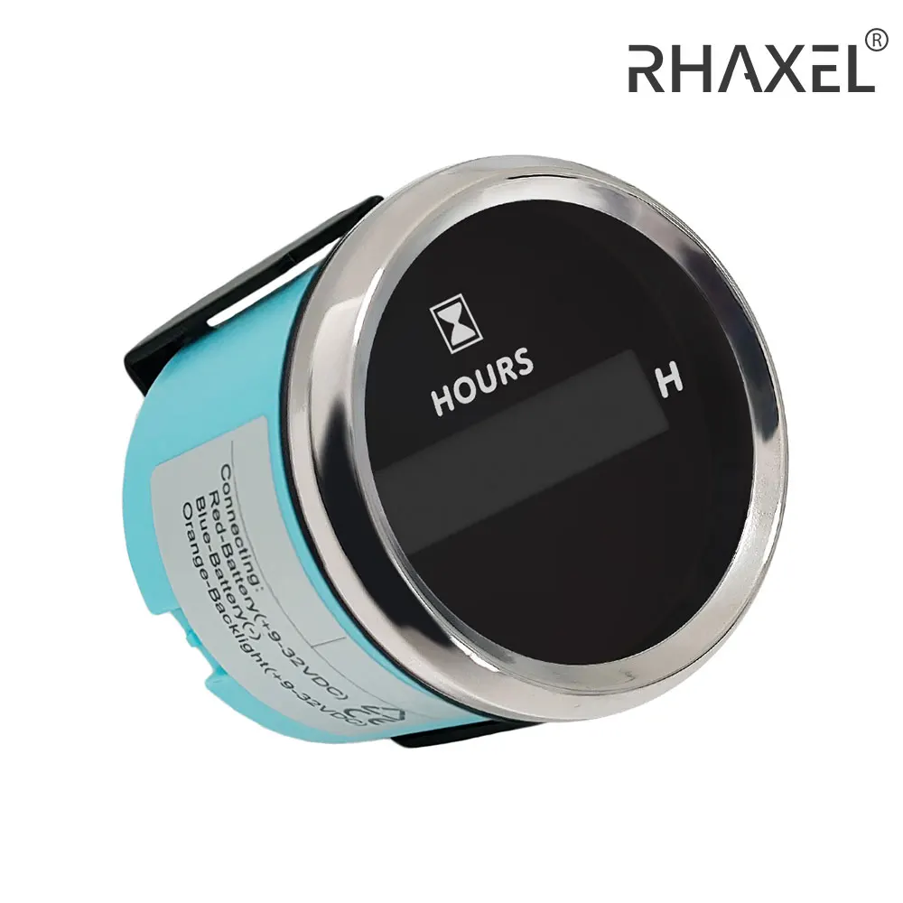 

Универсальный счетчик часов RHAXEL, 52 мм (2 дюйма), с красной подсветкой, 12/24 в