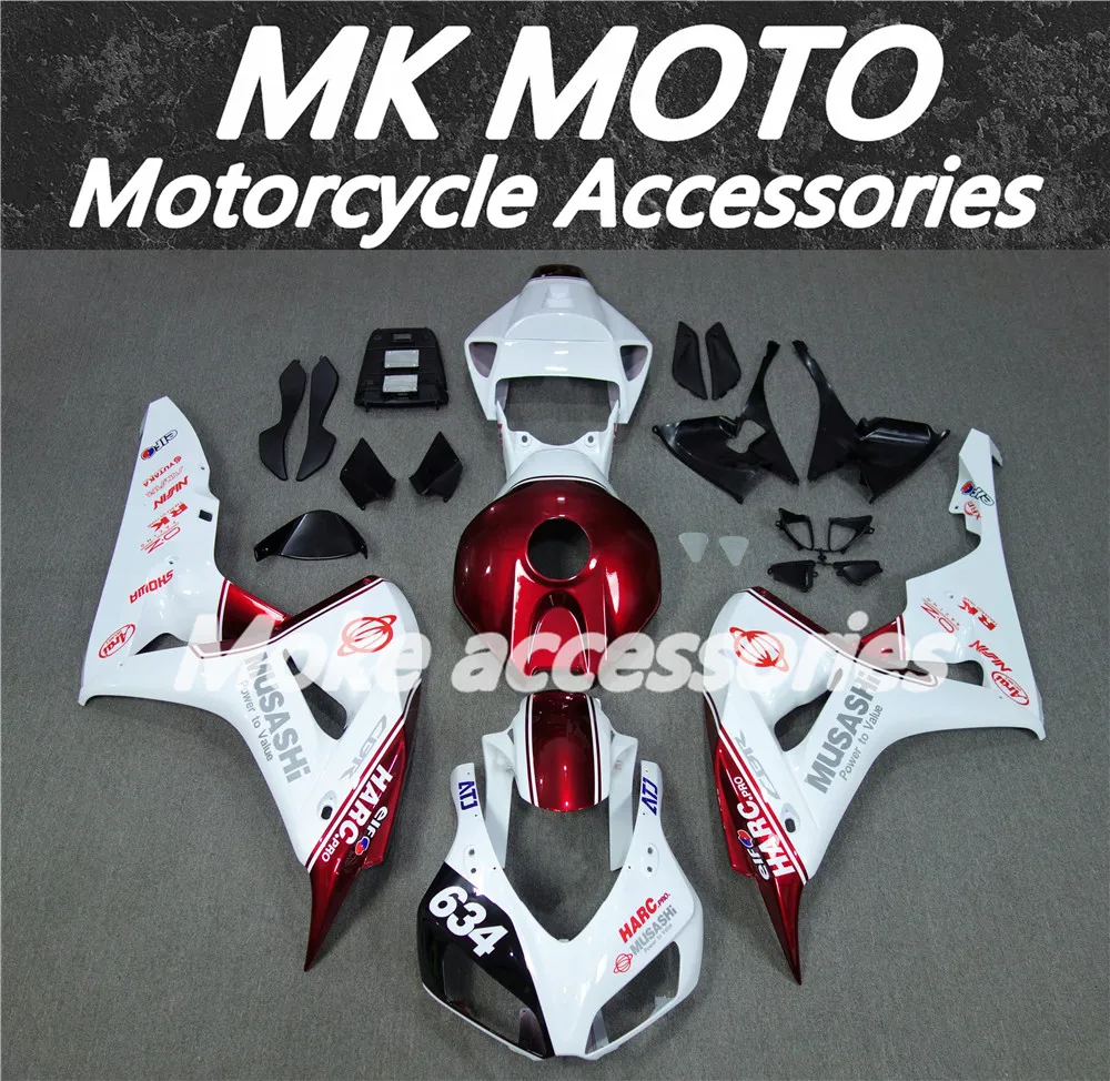 

Motorcycle Fairings Kit Fit For Cbr1000rr 2006-2007 Bodywork Set 06-07 High Quality ABS Injection New White Red Musashi