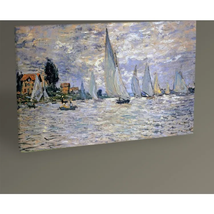 Tablo 360 Регата Клода Моне на лодках в Аржанте 90Х60 Tablo 360 Регата Клода Моне на лодках в Аржанте 90Х60