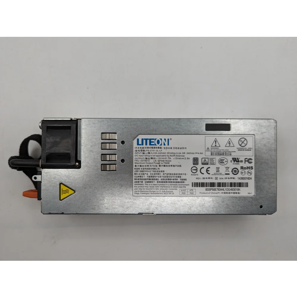 Блок питания 03T8615, PS-2751-3L-LF, Lenovo ThinkServer RD550, 750 Вт Блок питания 03T8615, PS-2751-3L-LF, Lenovo ThinkServer RD550, 750 Вт