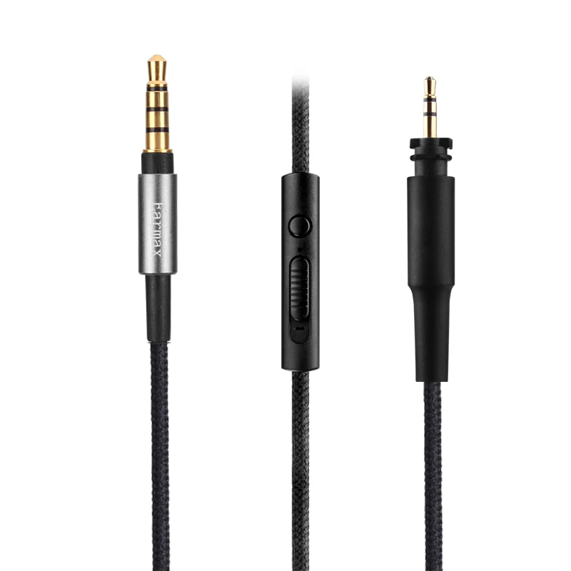 

6.5Ft/200cm Nylon Audio Cable with Mic For Shure SRH840A SRH440A headphones